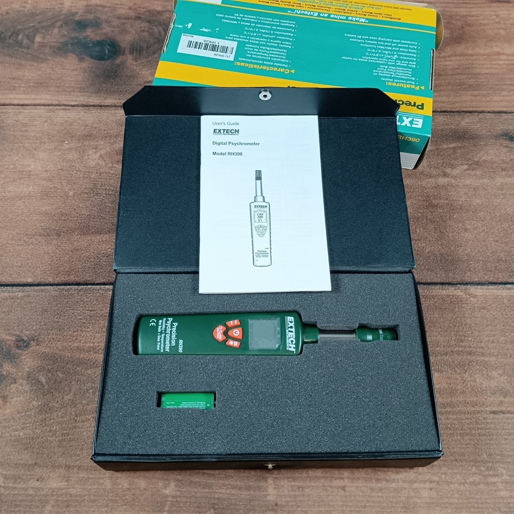 Extech RH390 Precision Psychrometer Digital Humidity Temperature Meter - Picture 7 of 8